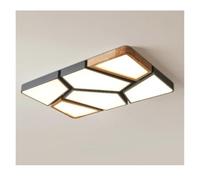 Generico Modern Nordic Style LED Ceiling Lamp Living Room Bedroom Kitchen Room Study Wood Geometric Design Ceiling Light