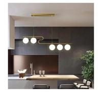 Generico Modern White Glass Bubble Chandeliers for Kitchen Table Dining Room Lighting Decor Black Pendant Lights Home Decor Luminaires