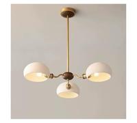 Generico Modern White Glass Pendant Light Old Brass E27 Bulb Parlor Bedroom Pendant Lamp Copper Hanging Light