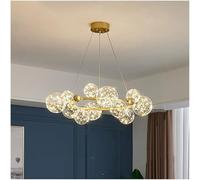 Generico Moderna lampada a sospensione a LED della metà del secolo con lampadario rotondo a bolle di vetro compatibile sala da pranzo, cucina, isola, soggiorno, ristorante, plafoniera