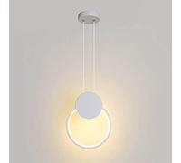 Generico Moderna lampada da comodino a LED con paralume in acrilico, luci pendenti, semplice illuminazione a sospensione in metallo di ferro - notturne a cupola,lampadario