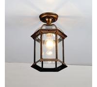 Generico Moderna lampada da soffitto for esterni, impermeabile, trasparente, for, vicino a lampade veranda, for patio, padiglione, balcone(Brass,Small)