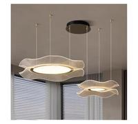 Generico Moderne luci a LED for la Decorazione della casa, lampade a Sospensione for Soggiorno, lampadari for Sala da Pranzo, luci sospese, Illuminazione Interna(Warm White,B 2 Rings 60 80cm)