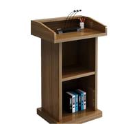 Generico Moderno podio in Legno con 2 Ripiani Aperti - Elegante leggio per chiese, Sale conferenze ed Eventi - Ideale per presentazioni e discorsi in pubblico (60x45x110 cm)