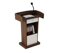 Generico Moderno podio in MDF con cassetti e Spazio Aperto - Pulpito Portatile per chiese, Eventi e bancone Reception Elegante, Design Funzionale per Una Facile organizzazione, C60x42x12