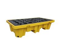 Generico Modular Oil Drum Spill Containment Pallet, Heavy-Duty Grating Tray Stand, Industrial Spill Platform (Yellow, 51.2x26.8x11.8IN, 1PCS)