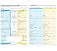 Generico Modulo CID-CAI Constatazione Amichevole Incidente 3 Pezzi Italiano - Modulo Blu Assicurazione Auto - Facile Compilazione e Archiviazione Sinistri