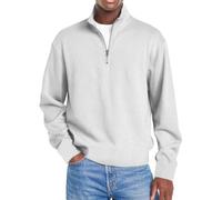 Generico Mokaloha Mens Shirts,Mokaloha Shirts for Men,Men's Simple Casual Ribbed Stand Collar Zipper Long Sleeve T-Shirt (White,3XL)