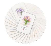 Generico Mom Gift Card Pack, Flower Theme Message Set, Artistic Print with Smooth Writing Layer, Compact Celebration Kit, Greeting Card with Lovely Design, Postcard Set for Wife and Grandma