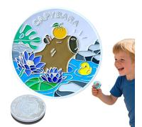 Generico Moneta da Collezione - Moneta con Animali - Oggetti da Collezione Capibara con Custodia Protettiva in Acrilico, Regalo Ricordo per Compleanni Natale Decorazione Casa