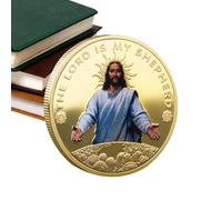 Generico Moneta di Cristo Gesù, Moneta commemorativa di Gesù | Moneta da Collezione in Metallo Cristo - d'oro Decorativa per Forniture da Collezione e Artigianato con Monete
