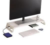 Generico Monitor Riser Desk Organizer | Wooden Shelf For PC, Laptop & Office Accessories Ideal | For Home, Office, School, College, Apartment & Dorm Study Rooms