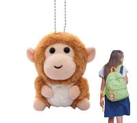 Generico Monkey Keychain - Stuffed Cartoon Keyring Pendant | Monkey Dolls Kids Plush Animal For Handbags Backpacks Phone Case Family Friends Children Boy Girl Colleagues