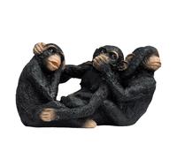 Genérico Monkey Statue Decor - Desktop Wise Monkeys Resin Sculpture | Garden Monkey Figurine | Hear No Evil See No Evil No Evil Animal Figurine Ornament For Backyard Yard Living Room Balcony Desk