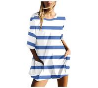 Generico Monopezzi E Tutine da Donna - Tutine Donna Hot A Rete - Tuta Estiva da Donna con T-Shirt Oversize Casual Sportiva Senza Schienale Pantaloncini Larghi