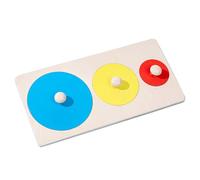 Generico montesori Wooden Shape Puzzle - Multi-Shape Toy, Durable Knob Puzzles Promotes Hand-Eye Coordination And Cognitive Development | Ideal for Home, Classroom, And montesori-Inspired Activities