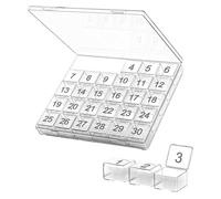 Generico Monthly Pills Storage Containers Monthly Pill Case | Personal Pill Organizers Travel Box PillCases with Large Capacity, Squeeze to Open for Supplements