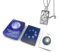 Generico Moonology Oracle Cards - Mazzo tascabile per principianti in lattina di metallo - Saggezza della fase lunare, facile da usare