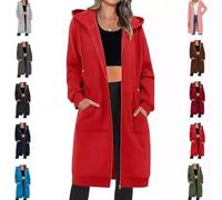 Generico Moraltente - Moraltrnte/Forcipower Women Casual Zip up Fleece Hoodies, Moraltente Jacket Coat, with Pockets (Red A,L)