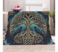 Generico Morbida Coperta in Peluche Albero Della Vita-1 - Plaid per Divano/Letto 150x200 cm Miti Antichi Flanella Microfibra Ultra Caldo,Lavabile,Regalo