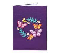 Generico Mothers Day Card - 3D Flower Butterfly, 5x7 Inch Design with Removable Notes, Premium Heavyweight Cardstock, Vibrant Floral Art, Happy Mother's Day Greeting for Mom Women Wife