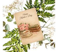 Generico Mothers Day Card Set - Thank You Cards Pack, Floral Celebration Writing Sheets, Family Appreciation Stationery Kit, Women Mom Grandma Gift Use Home Office Occasion Writing Blank Greeting