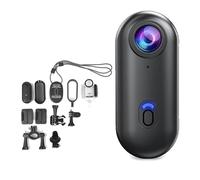 Generico Motiontrail Camera - Nexo25 Camera, Smallest High-Res Cam in The World, with 4k/1080p, Waterproof Case, Magnetic Clip, 360° Rotation, for Sports, Cycling, Diving (Black,4k no card)