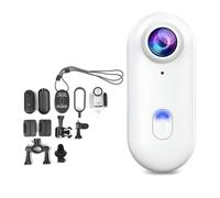 Generico Motiontrail Camera - Nexo25 Camera, Smallest High-Res Cam in The World, with 4k/1080p, Waterproof Case, Magnetic Clip, 360° Rotation, for Sports, Cycling, Diving (White,1080p no card)