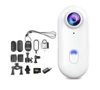 Generico Motiontrail Camera - Nexo25 Camera, Smallest High-Res Cam in The World, with 4k/1080p, Waterproof Case, Magnetic Clip, 360° Rotation, for Sports, Cycling, Diving (White,4k 32G)