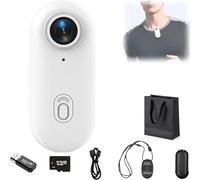 Generico Motiontrail Camera - Nexo25 Camera, Thumb Cameras, 120° Wide Angle, 1080p Waterproof Wearable Action Cam, Magnetic Clip, 360° Rotation, for Diving Travel Adventure (White+1080p,64g)