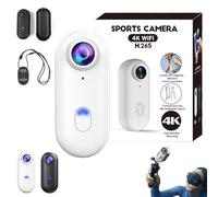 Generico MotionTrail Nexo25 Camera,Nexo25 Black Camera, 4k/1080p, 120° Wide-Angle, IPX7 Waterproof Case, Hands-Free POV Recording, Magnetic Mounting, 360° Rotation, for Sports (White-standard,4K)