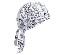 Generico Motocicletta Pirata Bandana, Cappello da Pirata per Adulti - Cappello da Pirata per Ciclismo Elastico - rapido Anti-UV Avvolgimento della Testa di Sportiva Traspirante