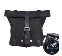 Generico Motorcycle Bag - Waterproof Waxed Canvas Bags | Motorcycle Handlebar Bag | Fork Bags For Maintenance Equipment, Daily Necessities, Large Capacity, Buckle Webbing, Carabiner Strap
