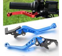 Generico Motorcycle Brake and Clutch Lever Set, 2PCS CNC Aluminium Alloy Hand Levers, Left and Right Disc Brake Compatible, Universal Fit for 125cc Motorbikes (Blue)