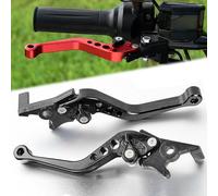 Generico Motorcycle Brake and Clutch Lever Set, 2PCS CNC Aluminium Alloy Hand Levers, Left and Right Disc Brake Compatible, Universal Fit for 125cc Motorbikes (Black)