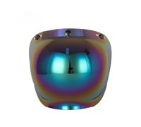 Generico Motorcycle bubble mirror Motorcycle Helmet Three Button Type Retro Helmet Lenses Bubble Shield Visors Helmet