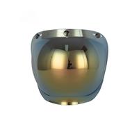 Generico Motorcycle bubble mirror Motorcycle Helmet Three Button Type Retro Helmet Lenses Bubble Shield Visors Helmet