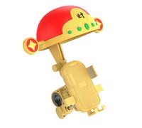 Generico Motorcycle Cell Phone Holder, Waterproof Handlebar Phones Mount Stand, PC, ABS Adjustable Phone Mount Clip with Hat Sun Shade Rain Cover for Scooter, 5.51x4.92x5.12 Inches