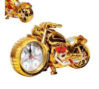 Genérico Motorcycle Desktop Timepiece - Vintage Battery Powered Alarm Design for Bedroom Bedside Bookshelf Living Room Dorm Apartment Workplace Home
