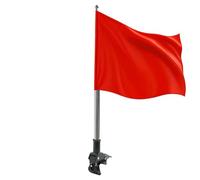 Generico Motorcycle Flag Mount - 1.3-Meter Telescopic Stainless Steel Adjustable Flagpole | Mountain Bikes Flag Pole | for Outdoor Road Bicycle Luggage Tour Travel Women Men