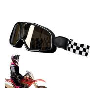 Generico Motorcycle Goggles - Vintage Dustproof Windproof | Retro Racing Goggles with Anti-Fog Lens | for Men Women Adults, Motocross Skiing Cycling Outdoor Sports, Adjustable Strap