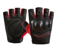 Generico Motorcycle Half Finger Riding Gloves - Anti-Slip Fingerless | Summer Woven Shell & Sweat-Proof Design | Protective Gear for Four Seasons Motorcycle Riding, Cycling & Rowing