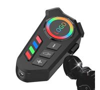 Generico Motorcycle Headphones, Motorcycle Communication System, Waterproof Noise-Canceling, Colorful Light Hifi Audio, Riding Cycling Snowmobile, 3.27x1.65x1.1 Inches, Black, 1 Pair