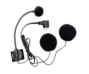 Genérico Motorcycle Headset - Motorcycle bluetoothh Headset | Black Motorbike Helmet Microphone, Noise-Cancelling High-Definition Half-Face Waterproof Type-C Plug Headphones For Interviews Vlogging
