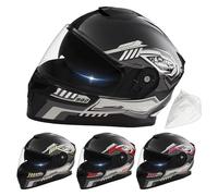 Generico Motorcycle Helmet - Collision-Resistant Motocross Masque | Full Face Helmet With Removable Scarf | Adults Motocross Visor Helmets For Bike Ski Snow Atv Scooter Racing Riding Winter