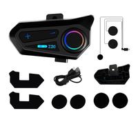 Generico Motorcycle Helmet Headset, Wireless Half Helmet Speaker, IPX6 Waterproof Audio Intercom System, Type C Charging Device for Riding, Touring, Racing, Scooter, Cruiser, Commute, Travel