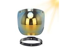 Generico Motorcycle Helmet Visor, Open Face Wind Shield Lens, Anti Glare Clear Lens for Rainy Weather Night Riding Sunny Day Touring and Highway Protection for Long Distance Travel