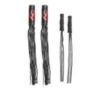 Generico Motorcycle Streamers Handlebars - Fringe Grips, Black Tassels | Retro Cruiser Bike Tassel Attachments, Stylish Handlebar Fringe Wrap Set, Tough Mounting Streamer Pair for Powersport Touring