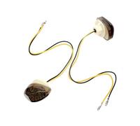 Generico Motorcycle Turn Signals - High Brightness Sequential Amber Illumination Visual Hook, Waterproof Housing + Flexible Rubber Stem | Industrial Grade ABS Polymer - For Racing & Street