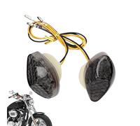 Generico Motorcycle Turn Signals - High Brightness Sequential Amber Illumination Visual Hook, Waterproof Housing + Flexible Rubber Stem | Industrial Grade ABS Polymer - For Racing & Street